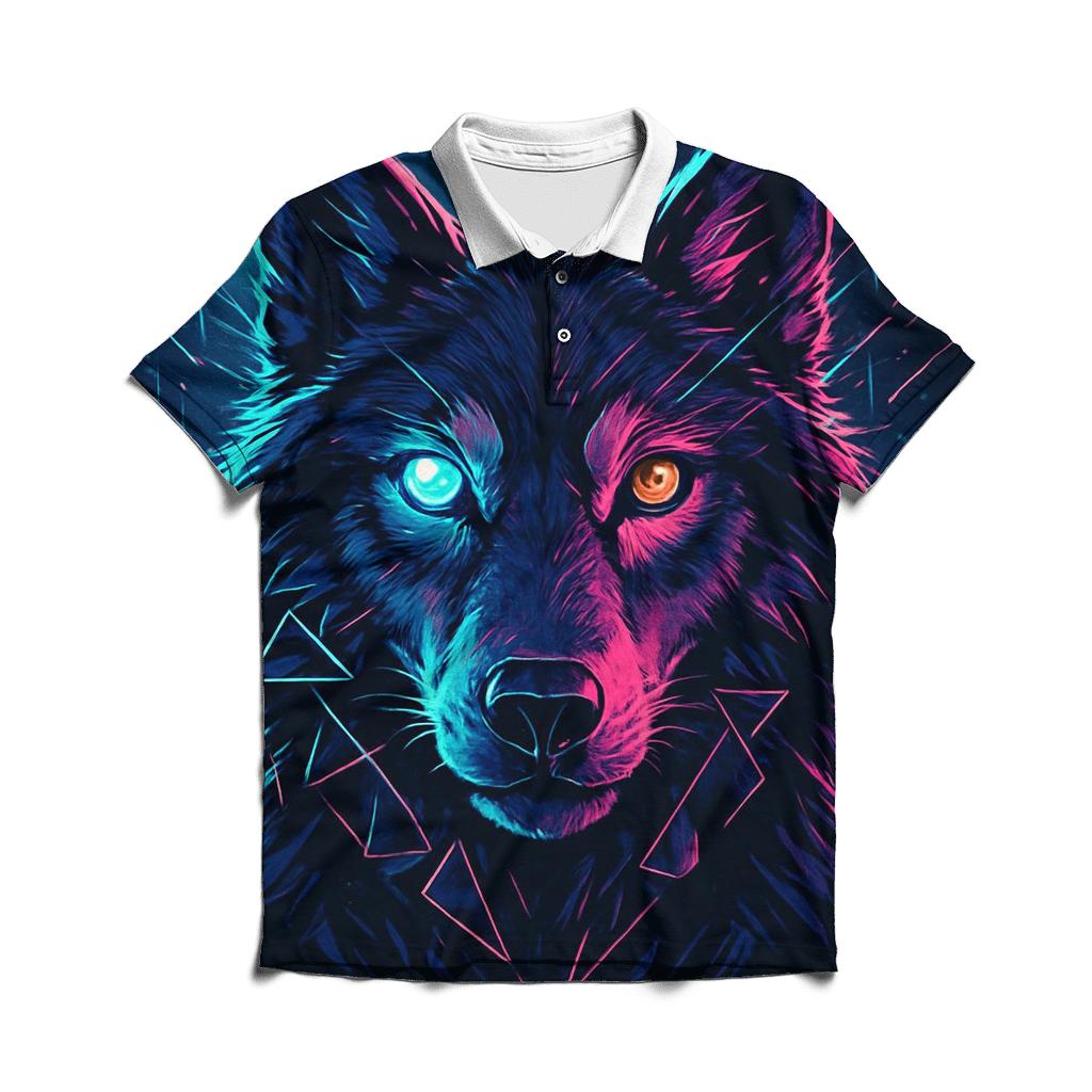 Lunar Circuit Wolf Sentinel branded logo polo shirts