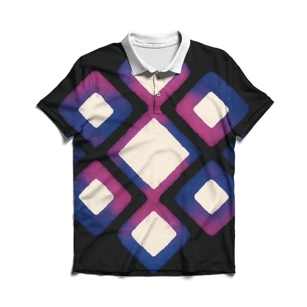 Itajime Eclipse Lattice With Comet Wash branded logo polo shirts