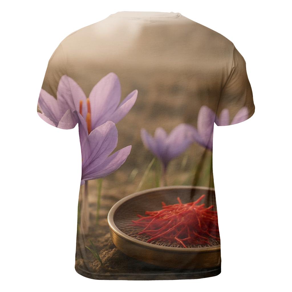 Saffron Crocus And Brass Drying Tray At Dawn designer pattern shirts