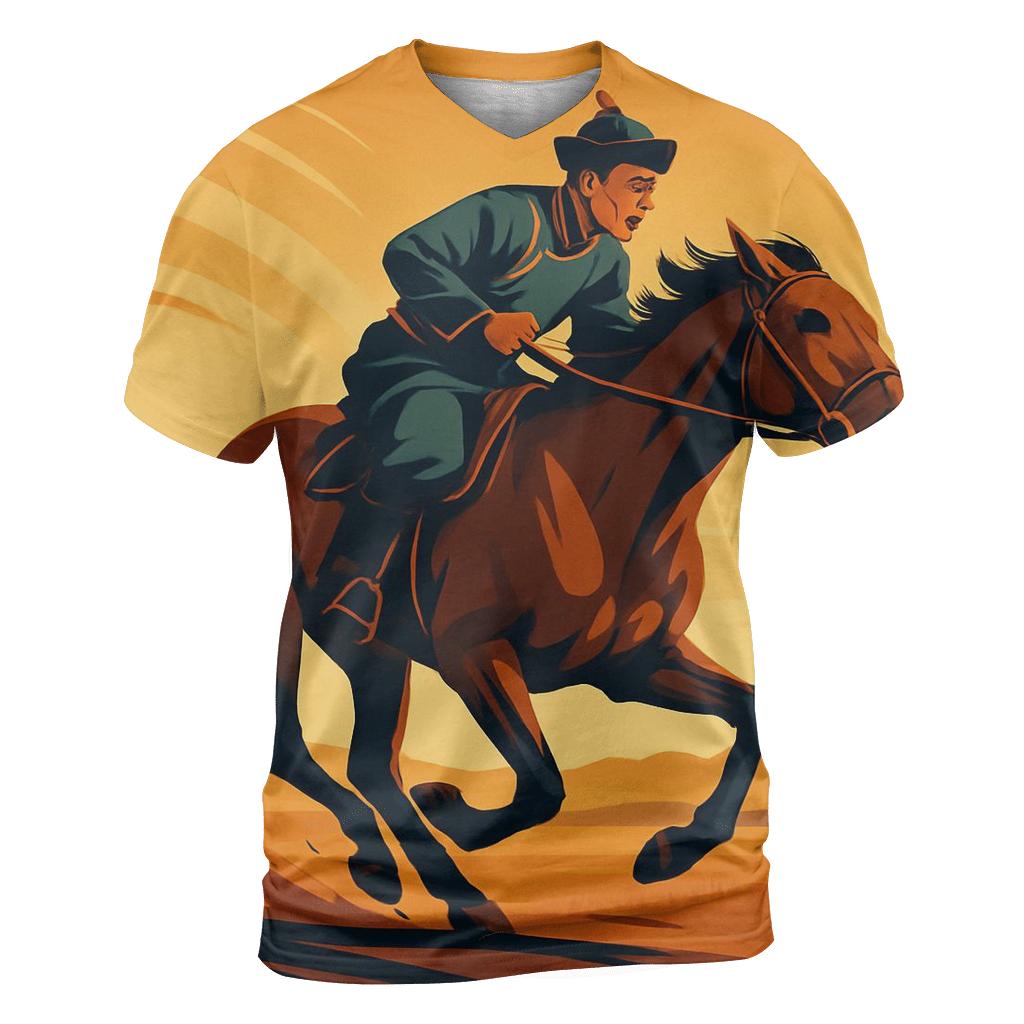 Naadam Horse Racing Horizon artistic all-over print tops