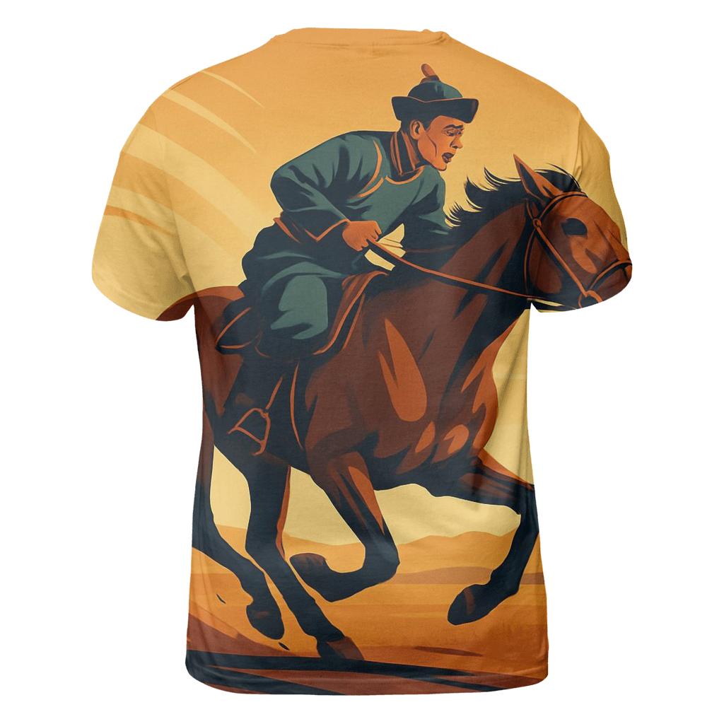 Naadam Horse Racing Horizon artistic all-over print tops