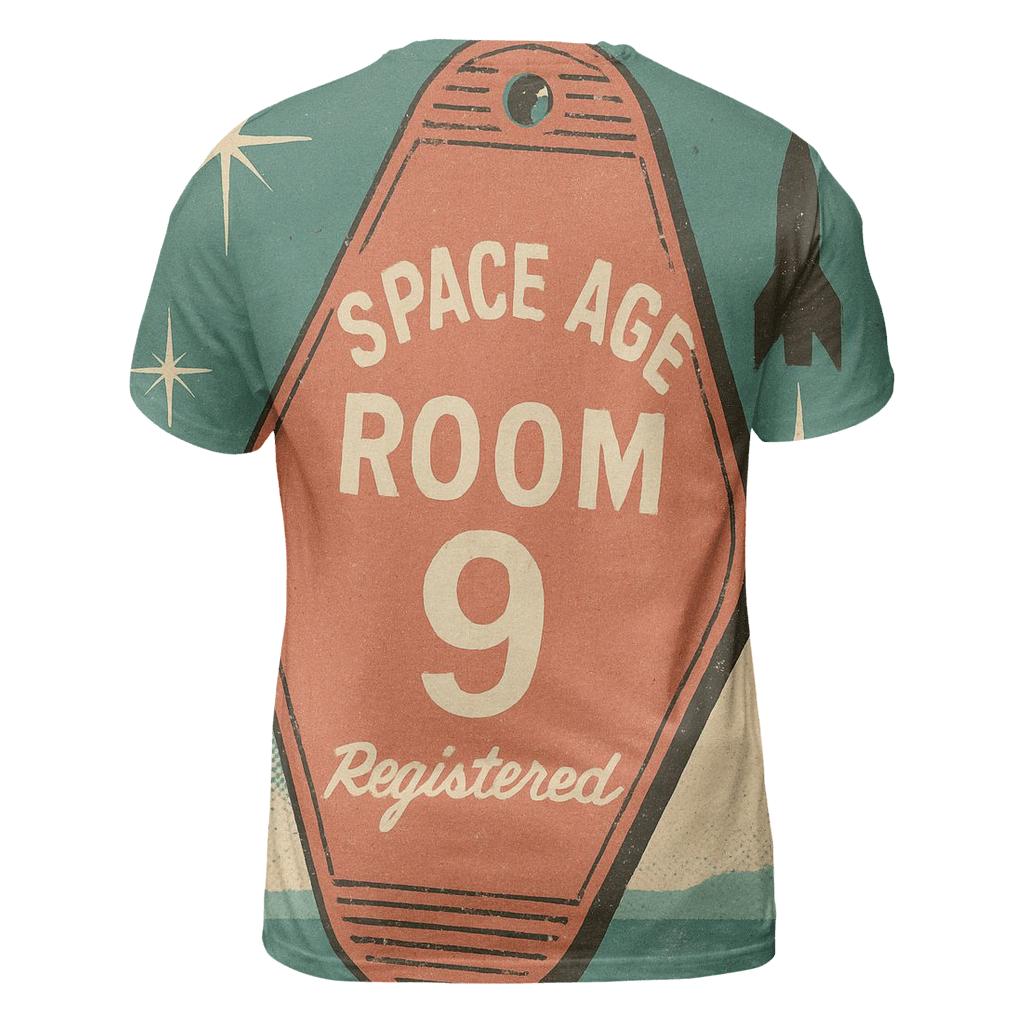 Weathered Space Age Motel Keychain Poster trendy printed shirt styles