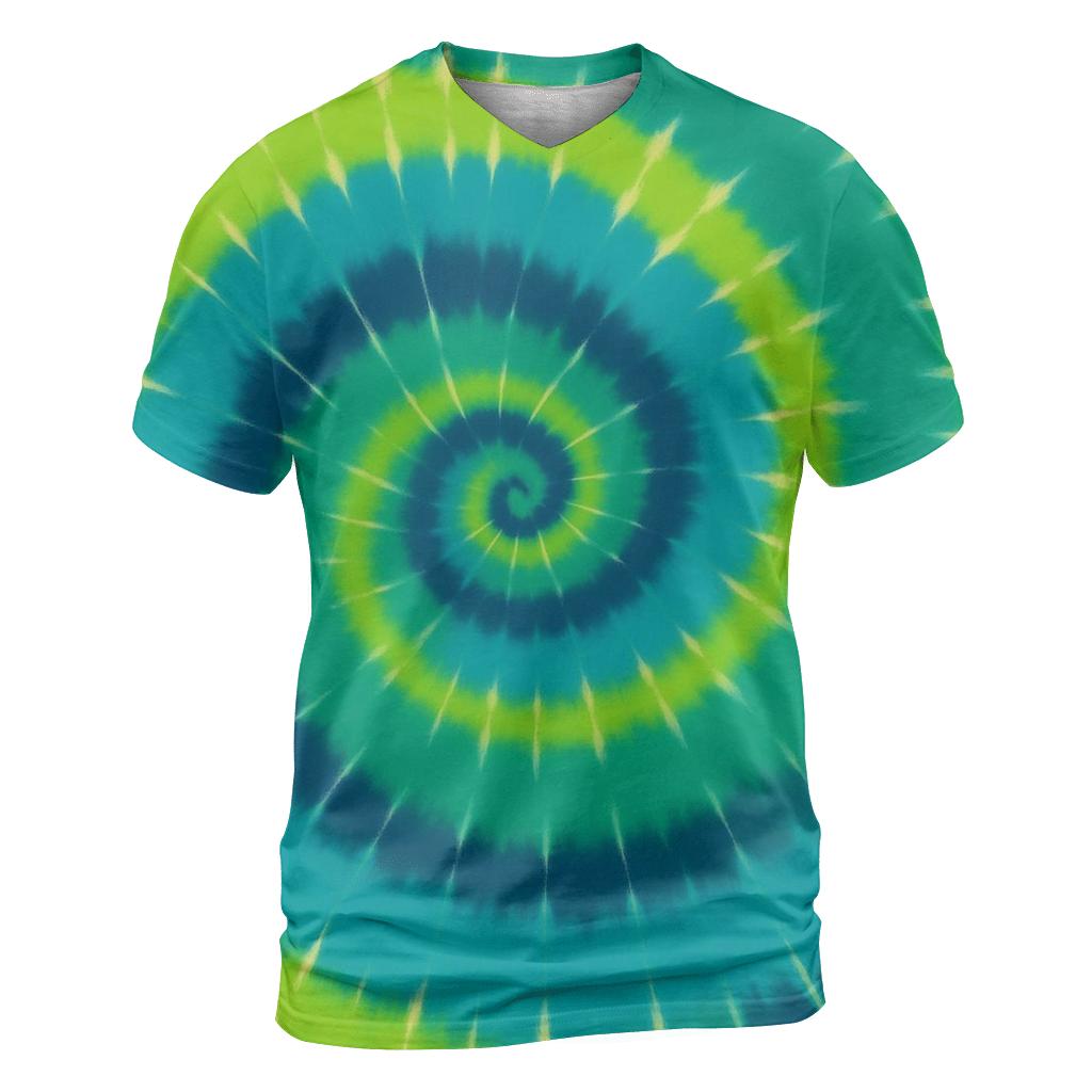 Aurora Spiral Supercluster Overdye vibrant all-over design tees
