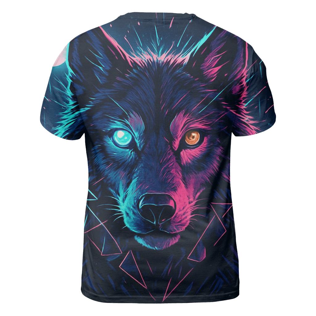 Lunar Circuit Wolf Sentinel trendy printed shirt styles