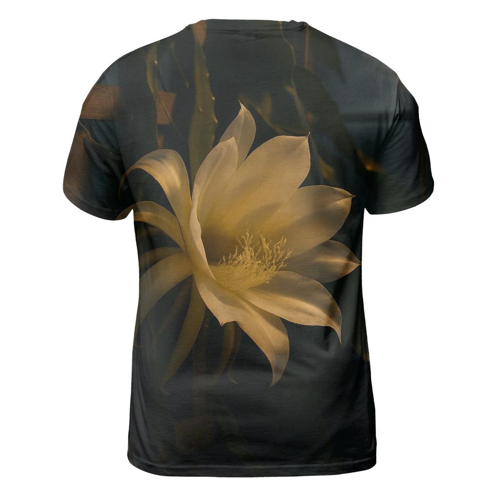 Night Blooming Cereus Opening In A Quiet Glasshouse custom all-over print shirts