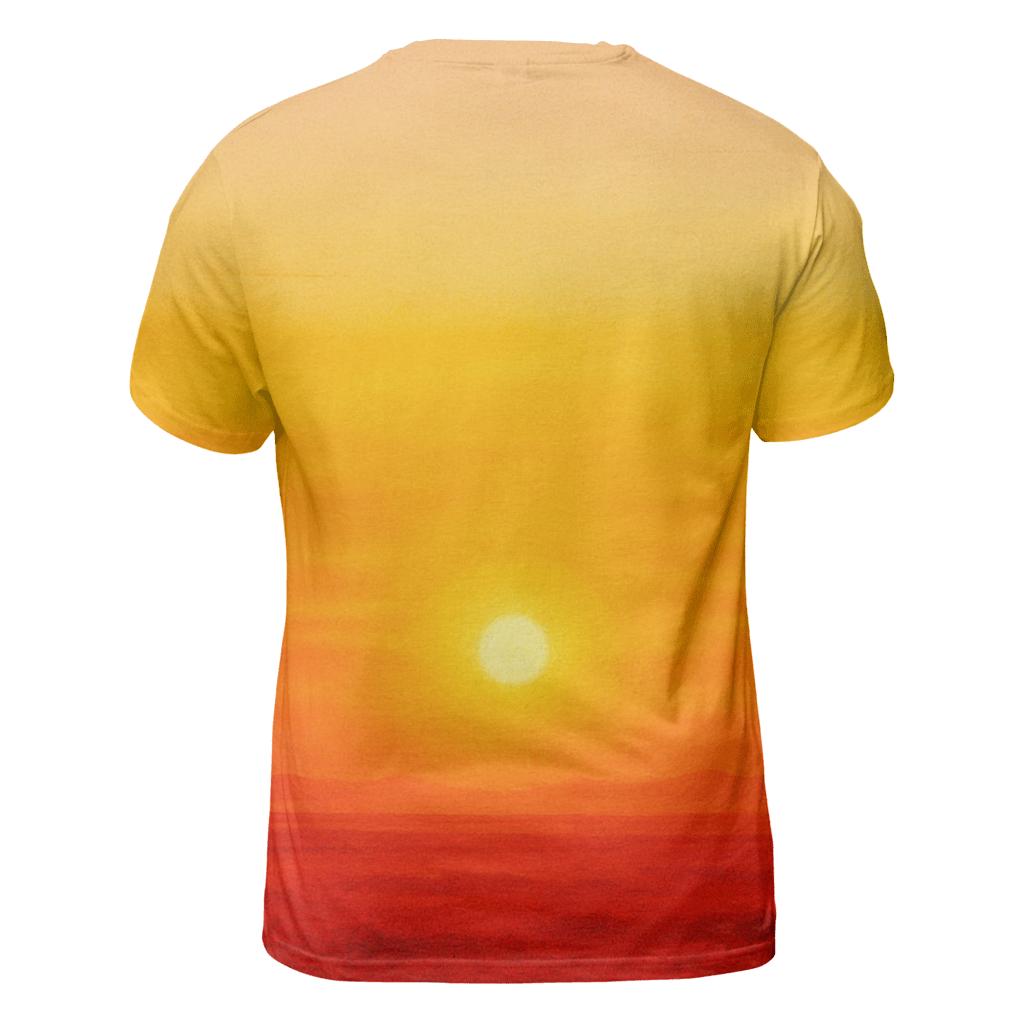 Molten Citrus Horizon creative print fashion shirts
