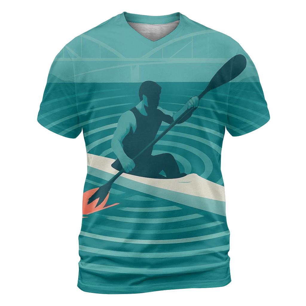 Danube Sprint Canoe Burst artistic all-over print tops