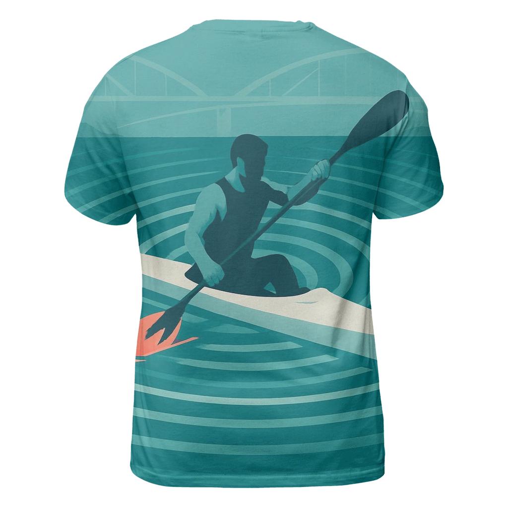 Danube Sprint Canoe Burst artistic all-over print tops