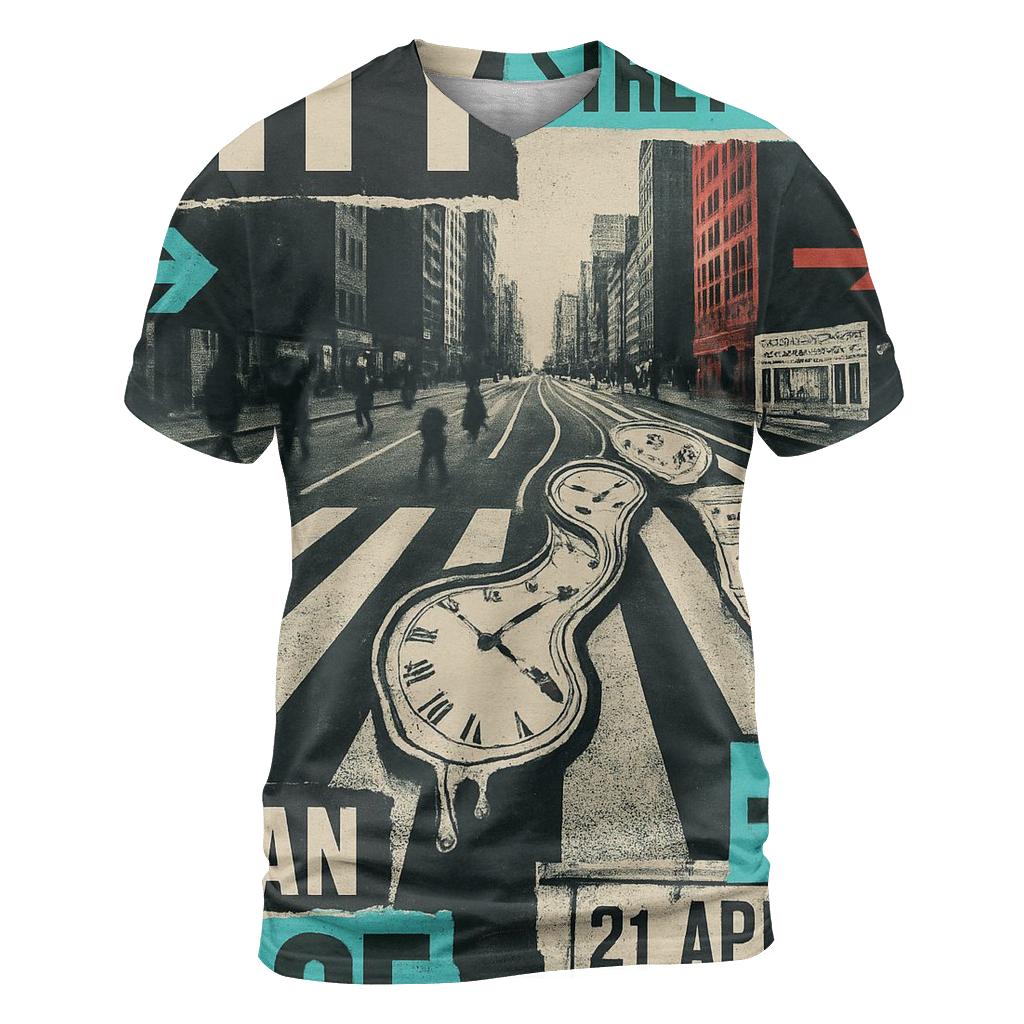 Time Dilation Street Poster Collage designer pattern shirts