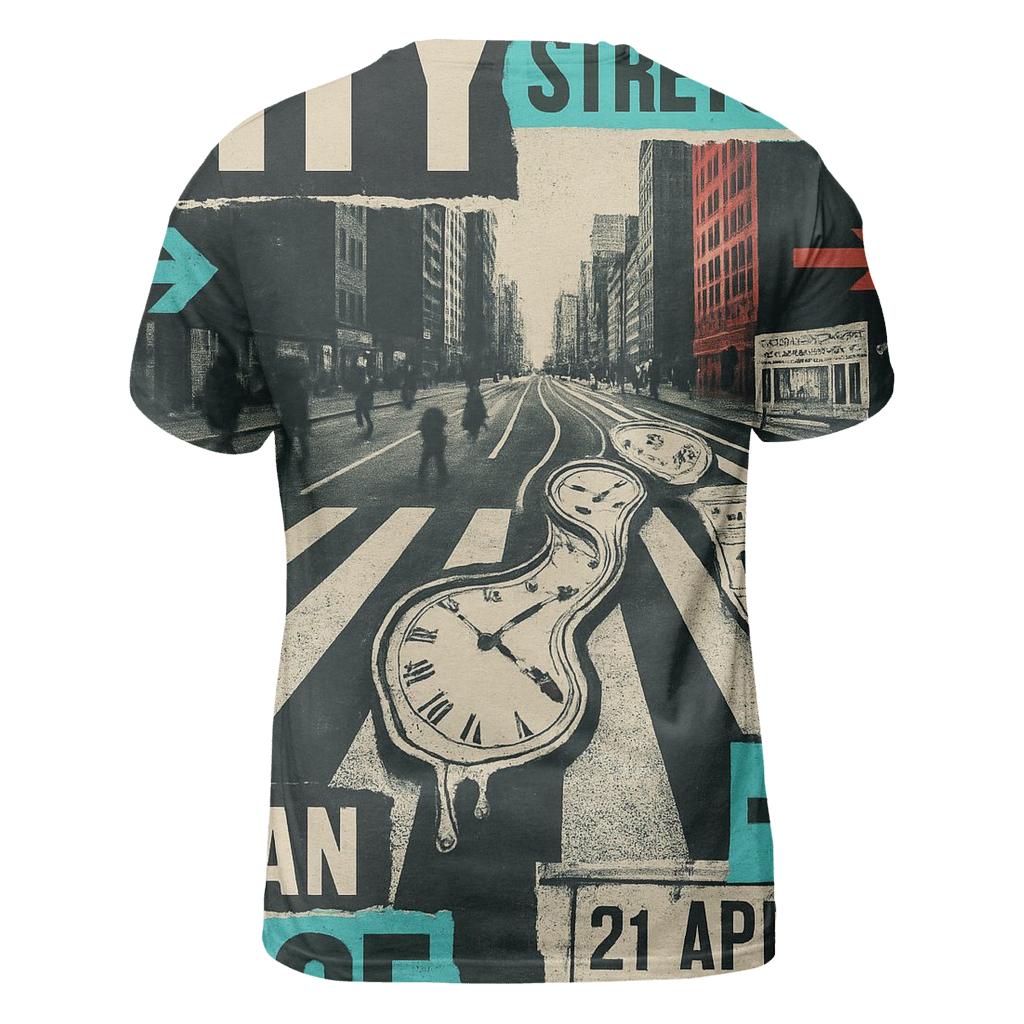 Time Dilation Street Poster Collage designer pattern shirts