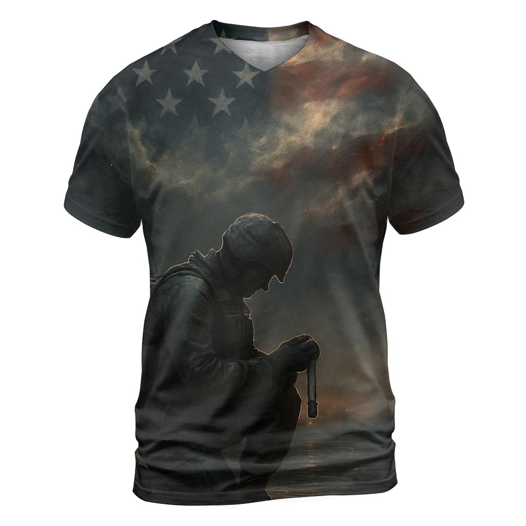 Harbor Vigil Under The Flag Sky statement graphic shirts