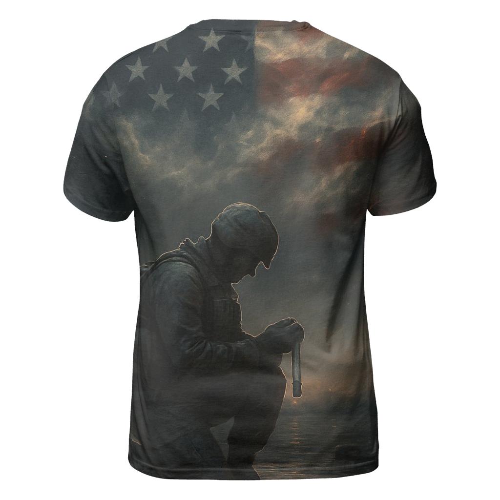 Harbor Vigil Under The Flag Sky statement graphic shirts