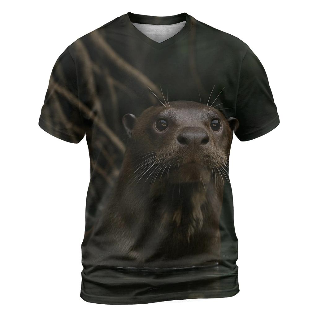 Floodplain Sentinel Giant Otter artistic all-over print tops
