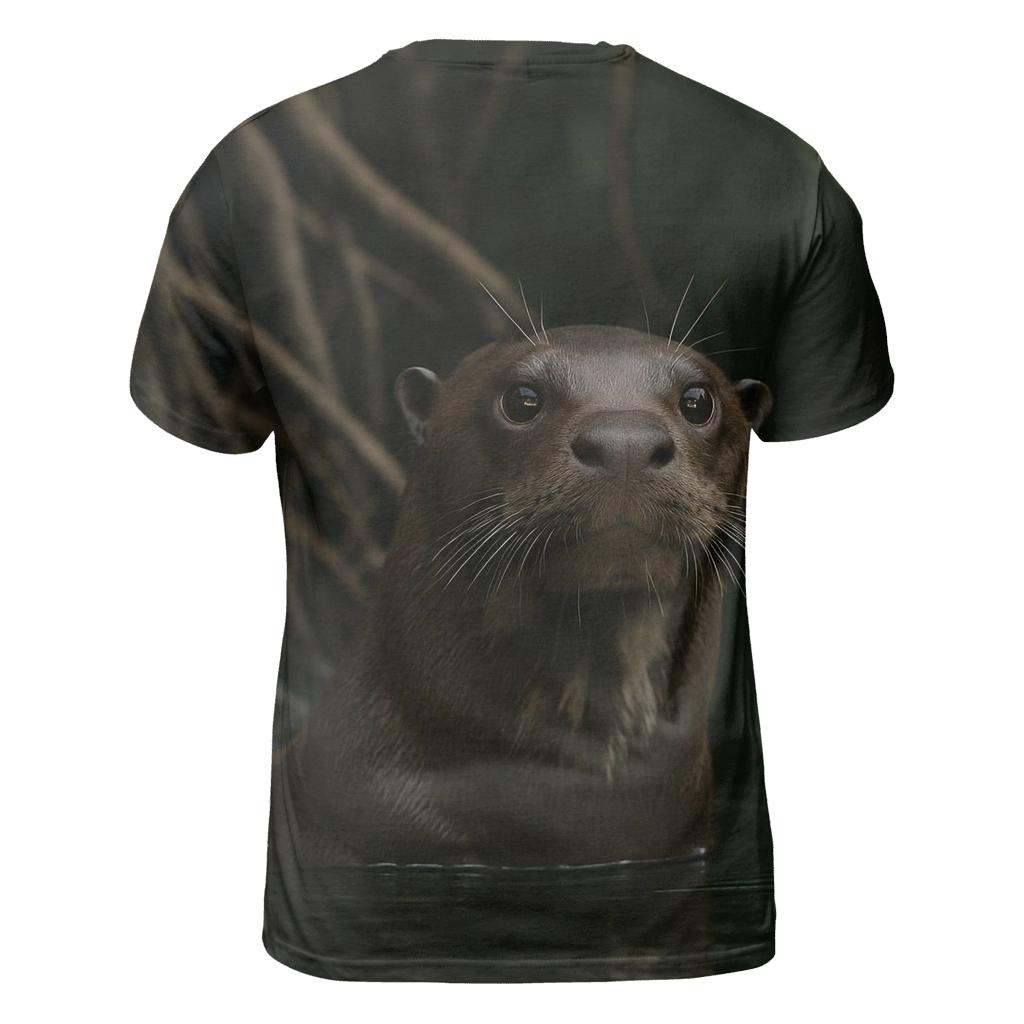 Floodplain Sentinel Giant Otter artistic all-over print tops