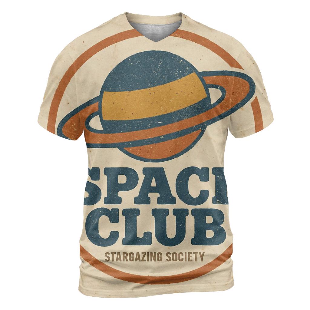 Faded Seventies Vinyl Astronomy Club Badge custom all-over print shirts