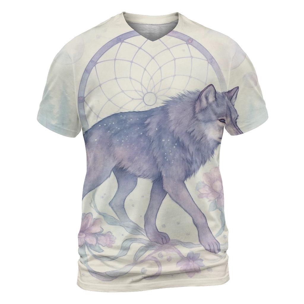 The Dreamweaver Timberwolf Bloom statement graphic shirts
