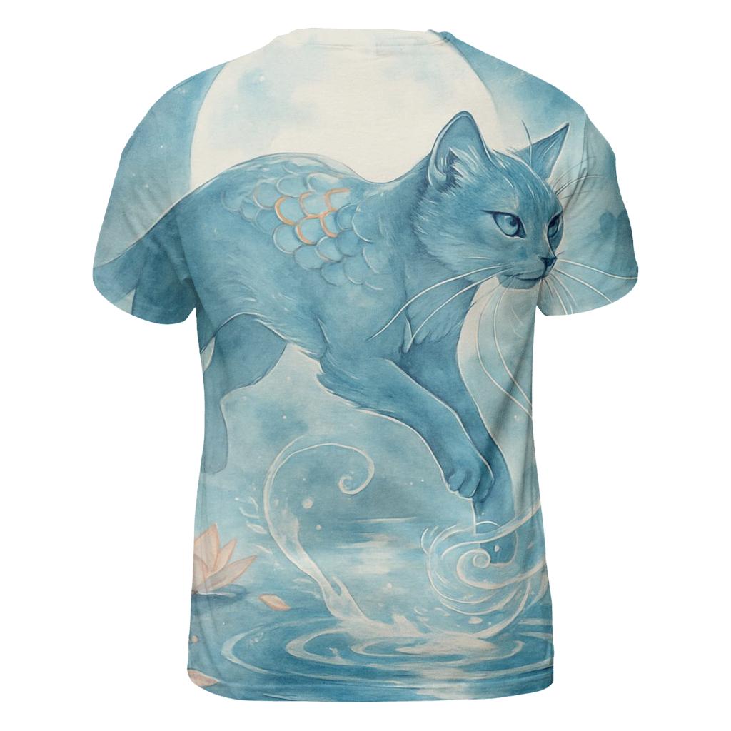 Koi Pond Moon Guardian Cat personalized full print shirts