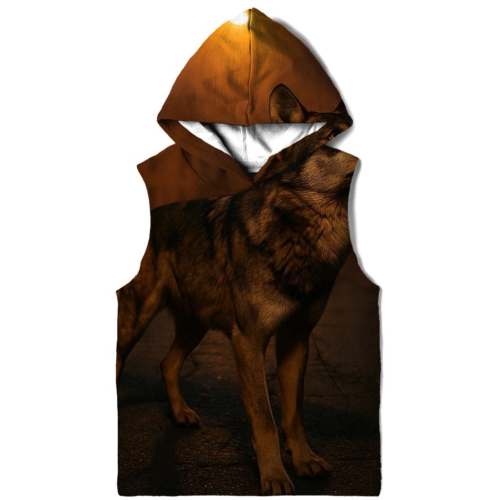 Iberian Wolf Under Sodium Streetlights custom hoodies