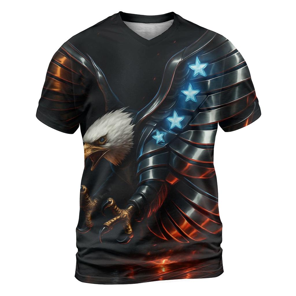 Neon Foundry Eagle With Chromed Flag Wings designer pattern shirts