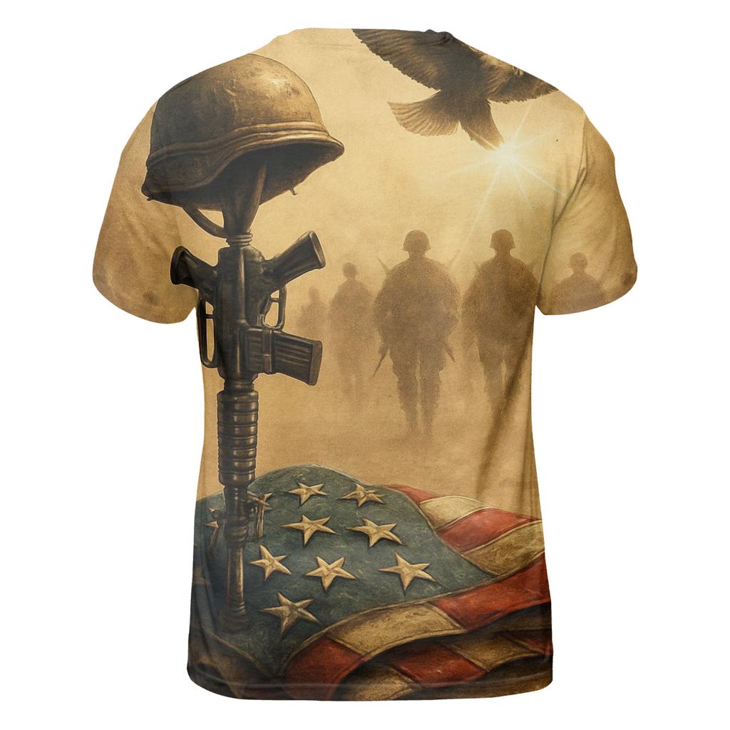 Desert Cross Of Stars And Steel artistic all-over print tops