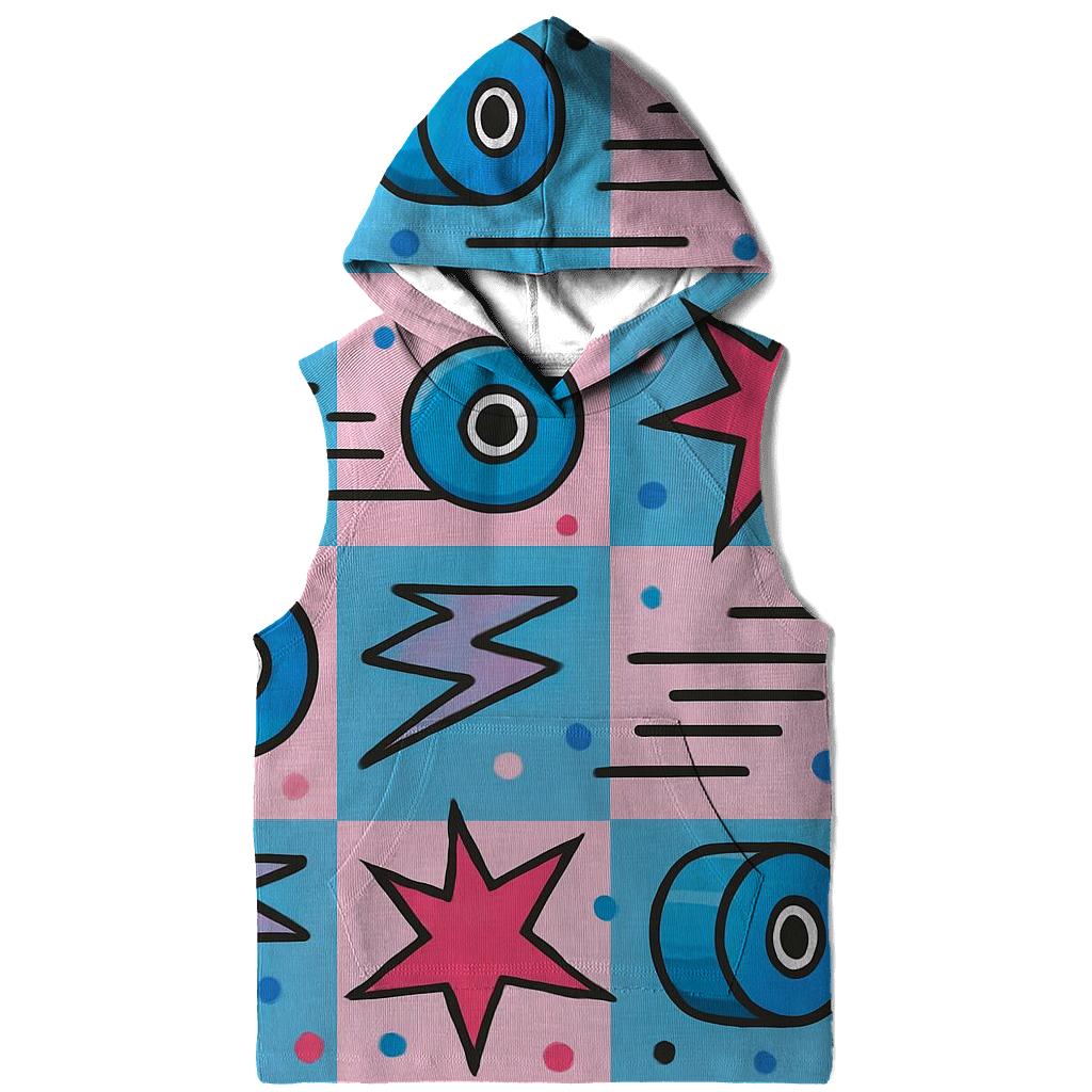 Roller Rink Starburst Tiles lightweight hoodies