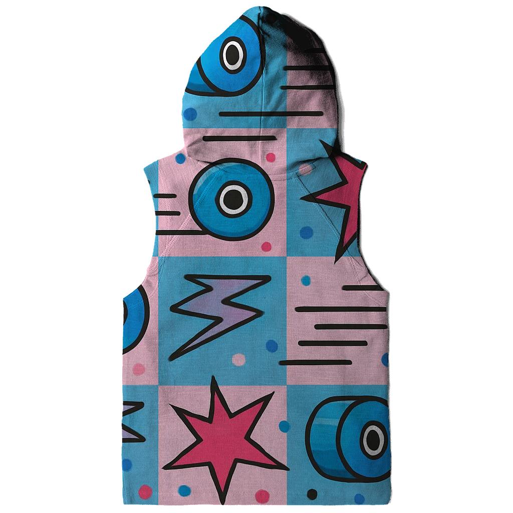 Roller Rink Starburst Tiles lightweight hoodies