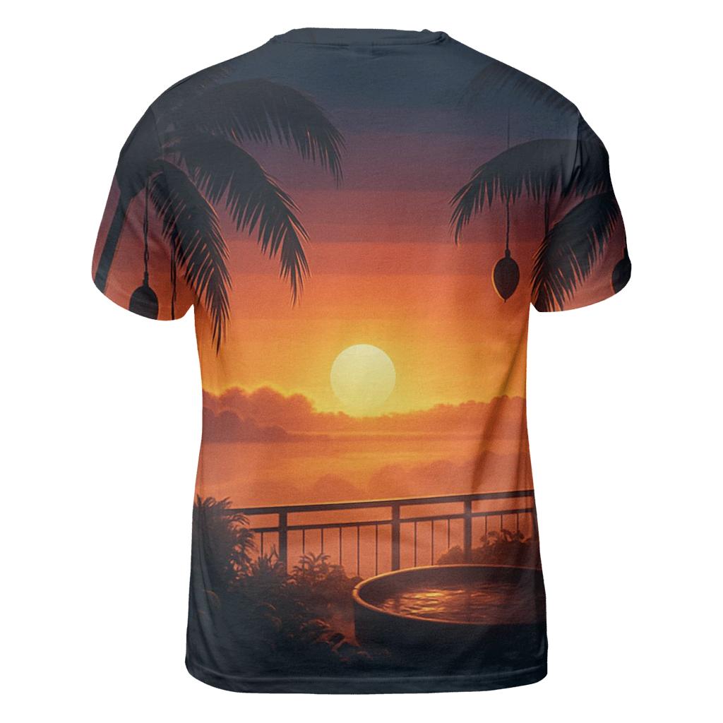 Sundown Over The Cloud Garden designer pattern shirts