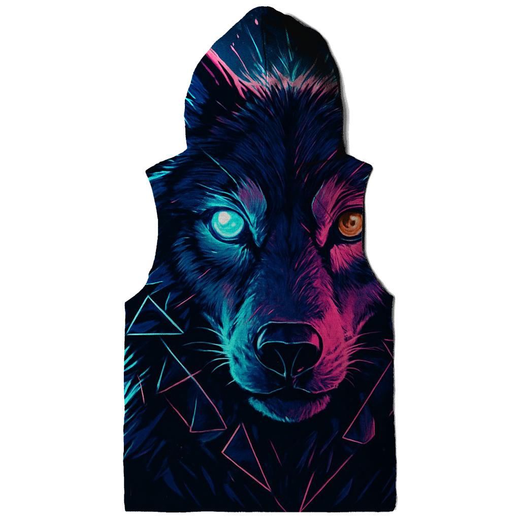 Lunar Circuit Wolf Sentinel pullover hoodies