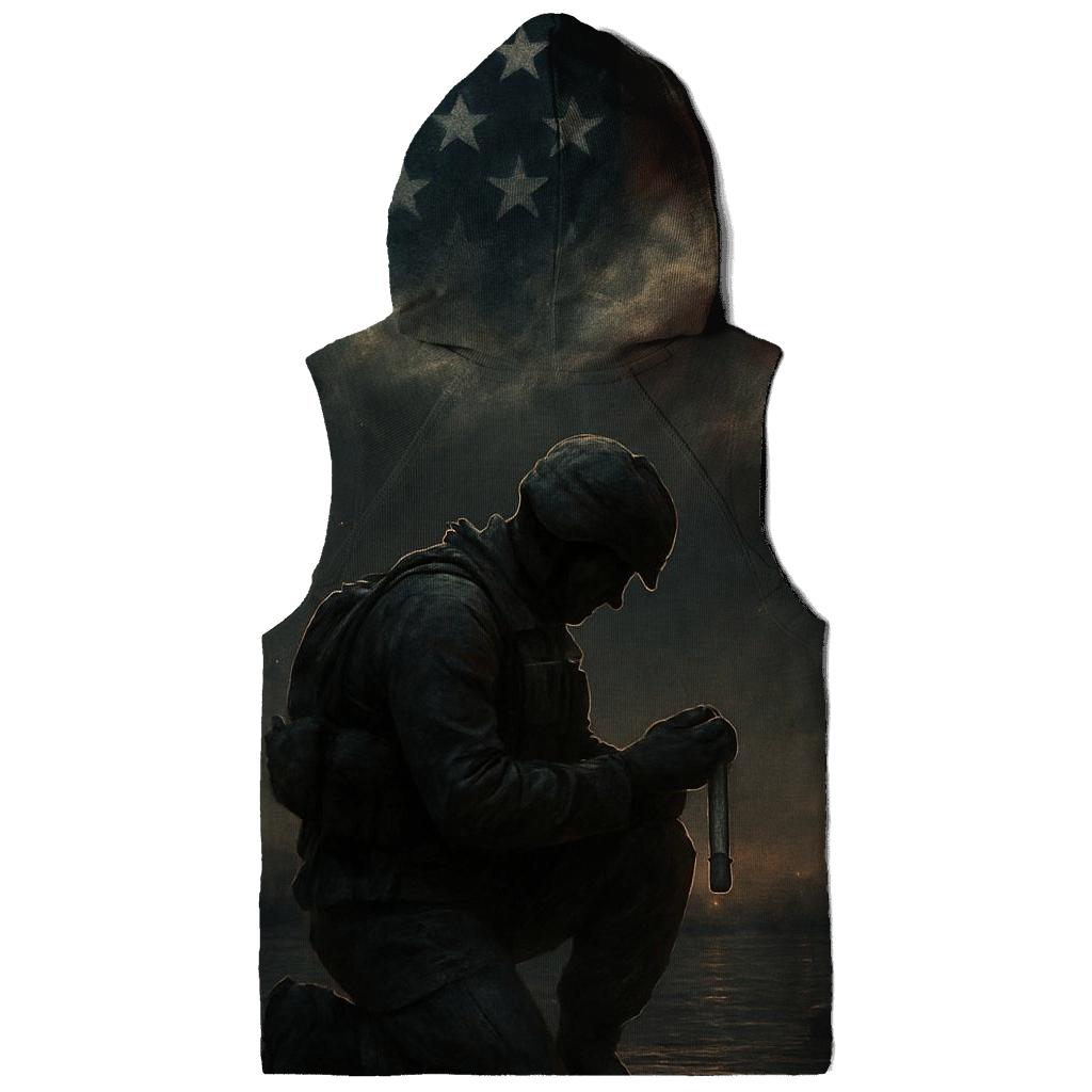 Harbor Vigil Under The Flag Sky printed hoodies