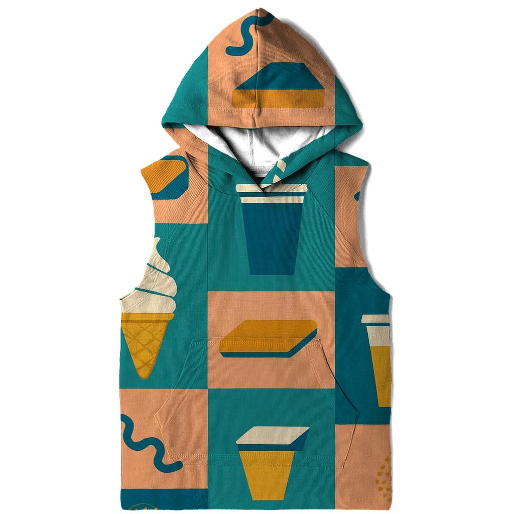 Mall Food Court Neon Pattern premium hoodies