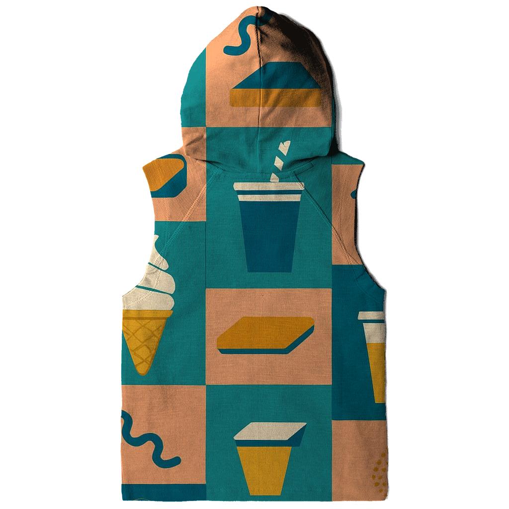 Mall Food Court Neon Pattern premium hoodies