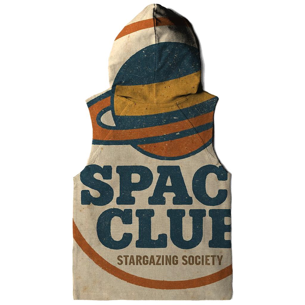 Faded Seventies Vinyl Astronomy Club Badge graphic hoodies