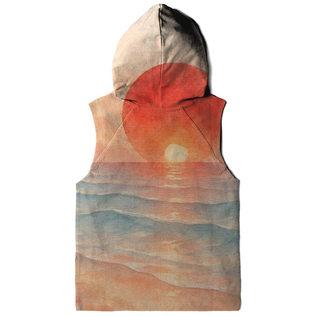 Japan Dawn Watercolor Horizon designer hoodies