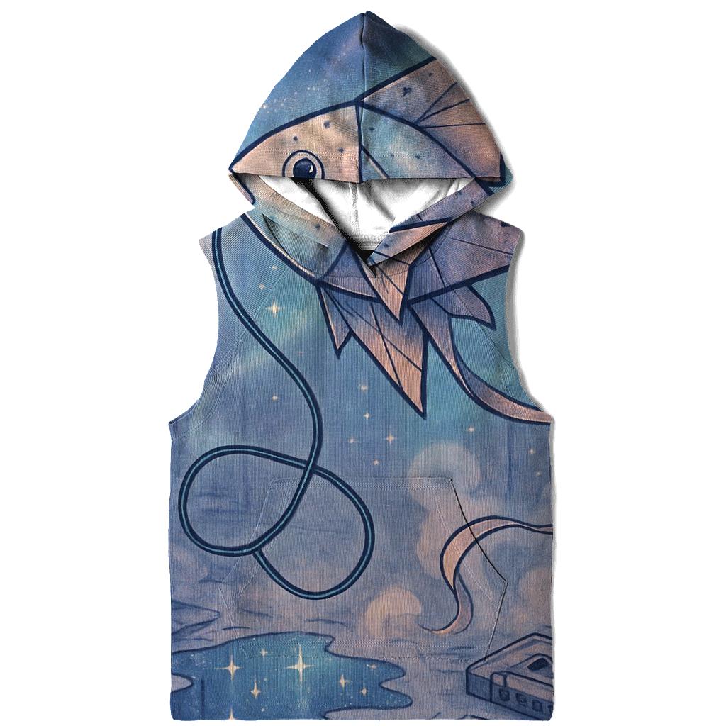 Kite Fish Of The Moonlit Back Alley embroidered hoodies