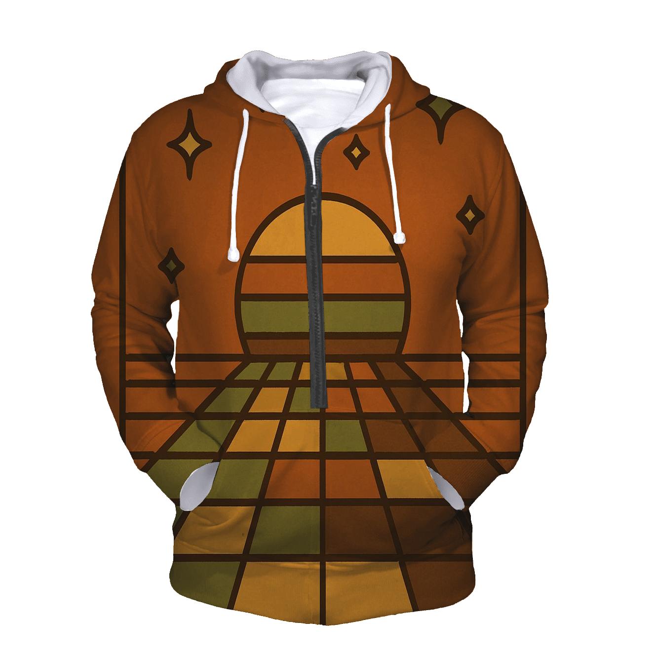 Analog Arcadia Grid pullover hoodies