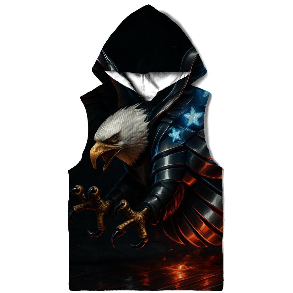 Neon Foundry Eagle With Chromed Flag Wings graphic hoodies