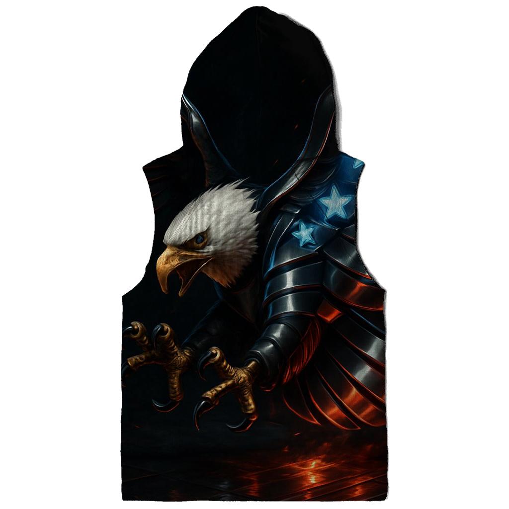 Neon Foundry Eagle With Chromed Flag Wings graphic hoodies