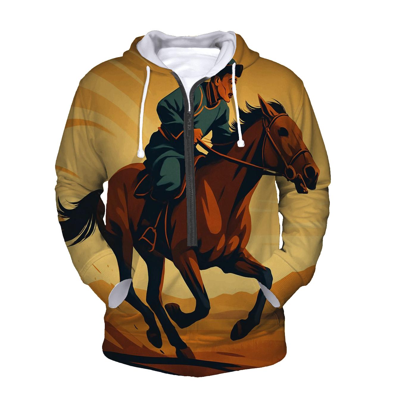 Naadam Horse Racing Horizon premium hoodies