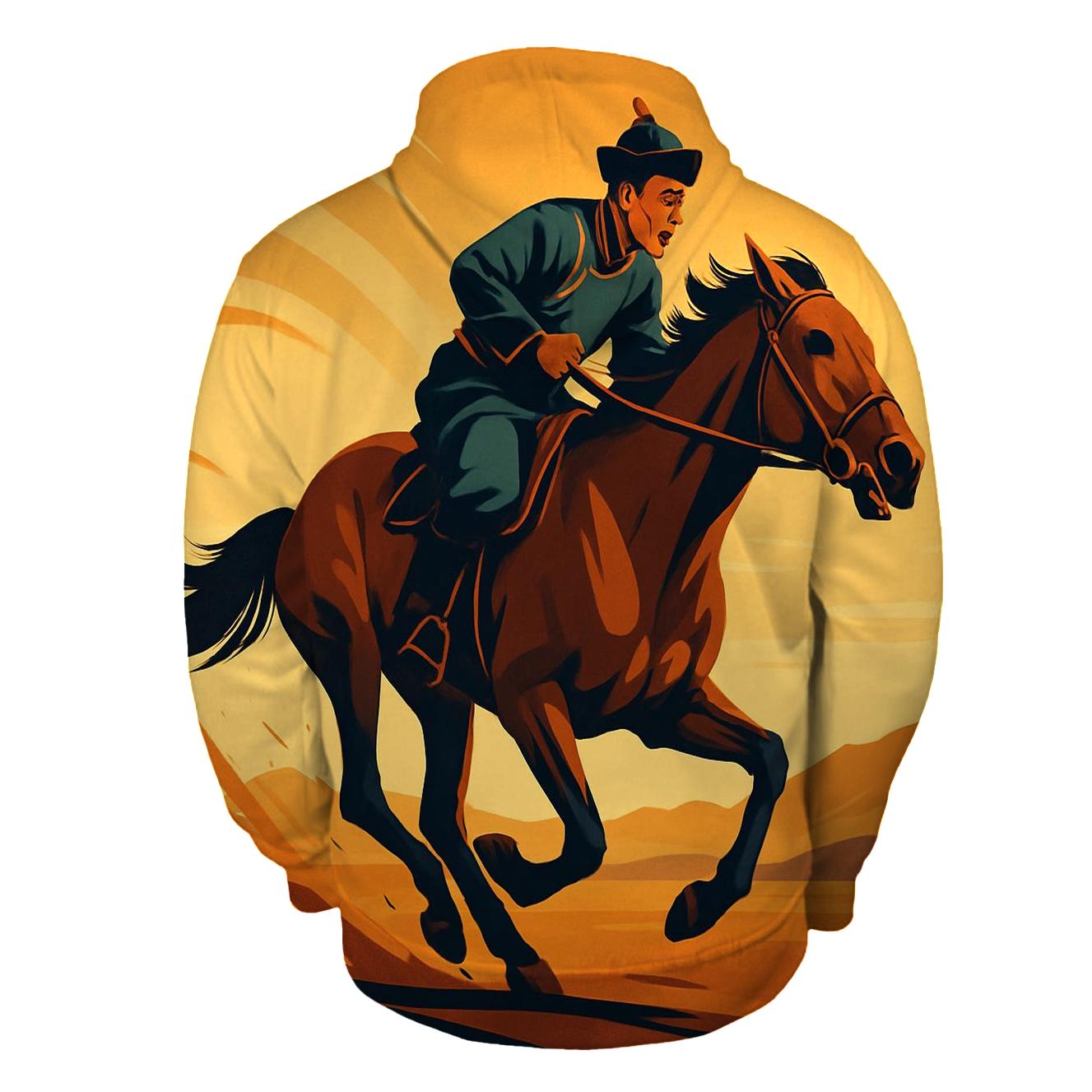 Naadam Horse Racing Horizon premium hoodies