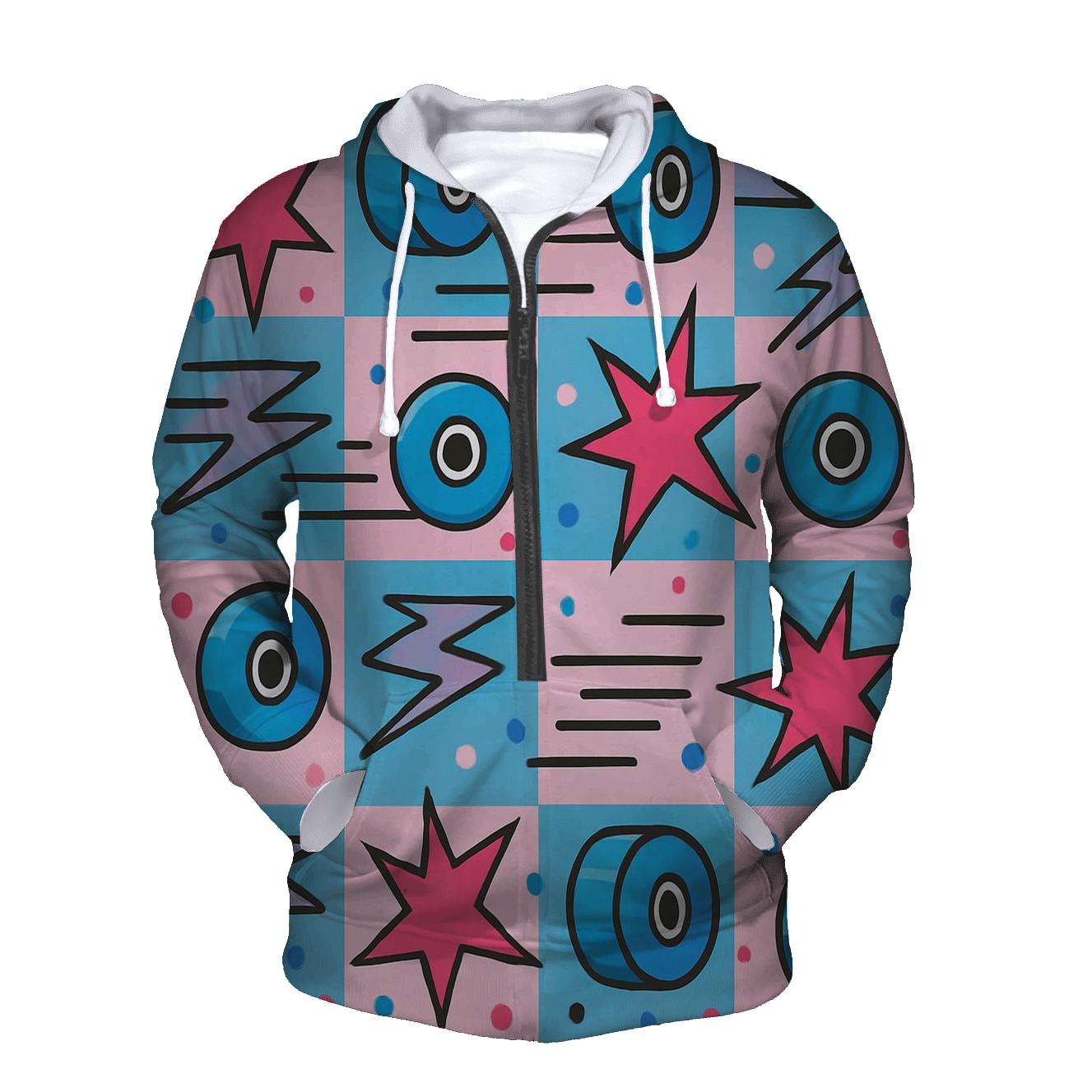 Roller Rink Starburst Tiles premium hoodies