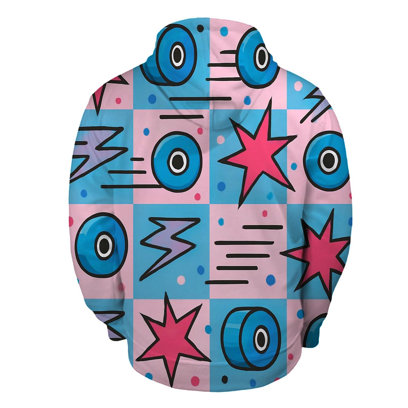 Roller Rink Starburst Tiles premium hoodies