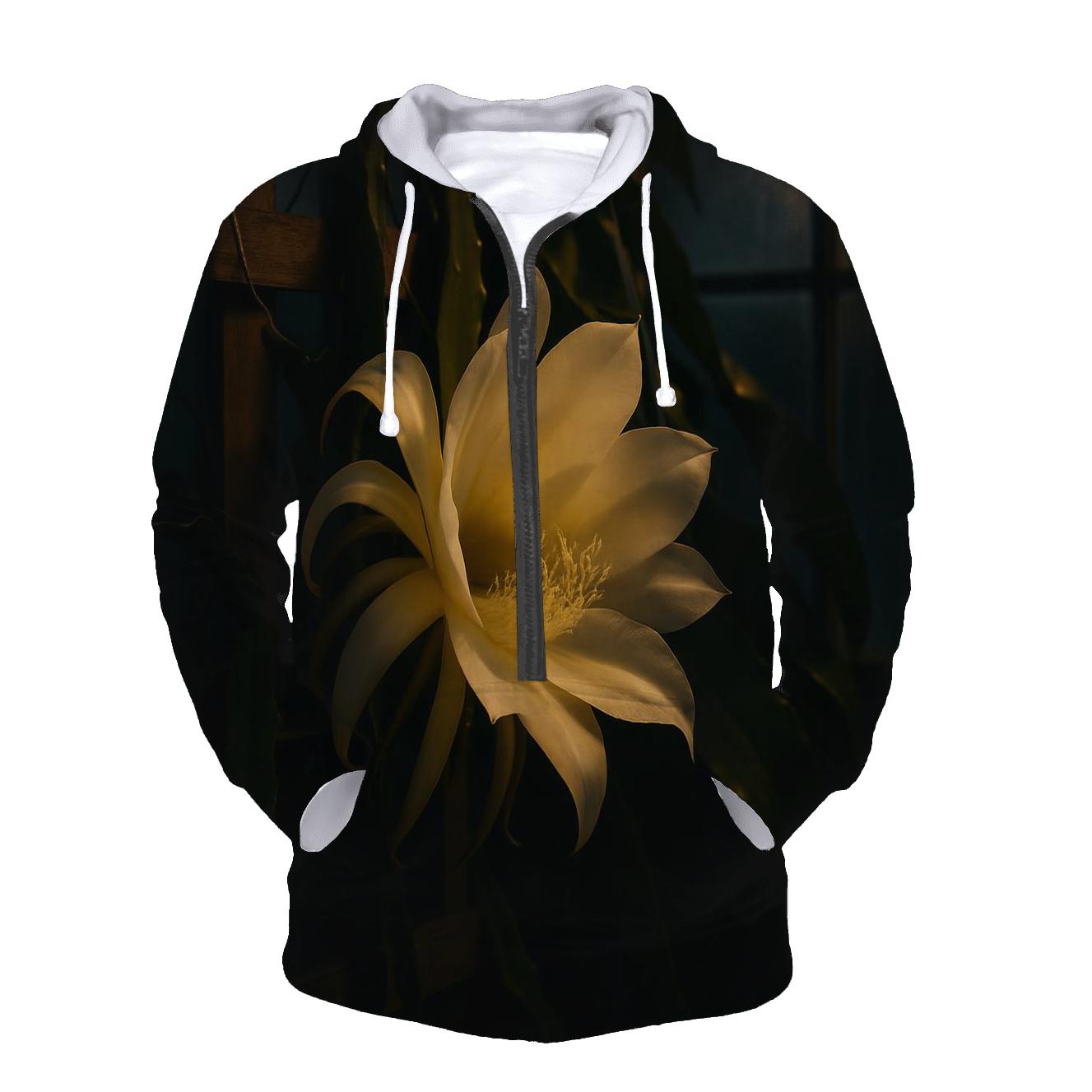 Night Blooming Cereus Opening In A Quiet Glasshouse graphic hoodies