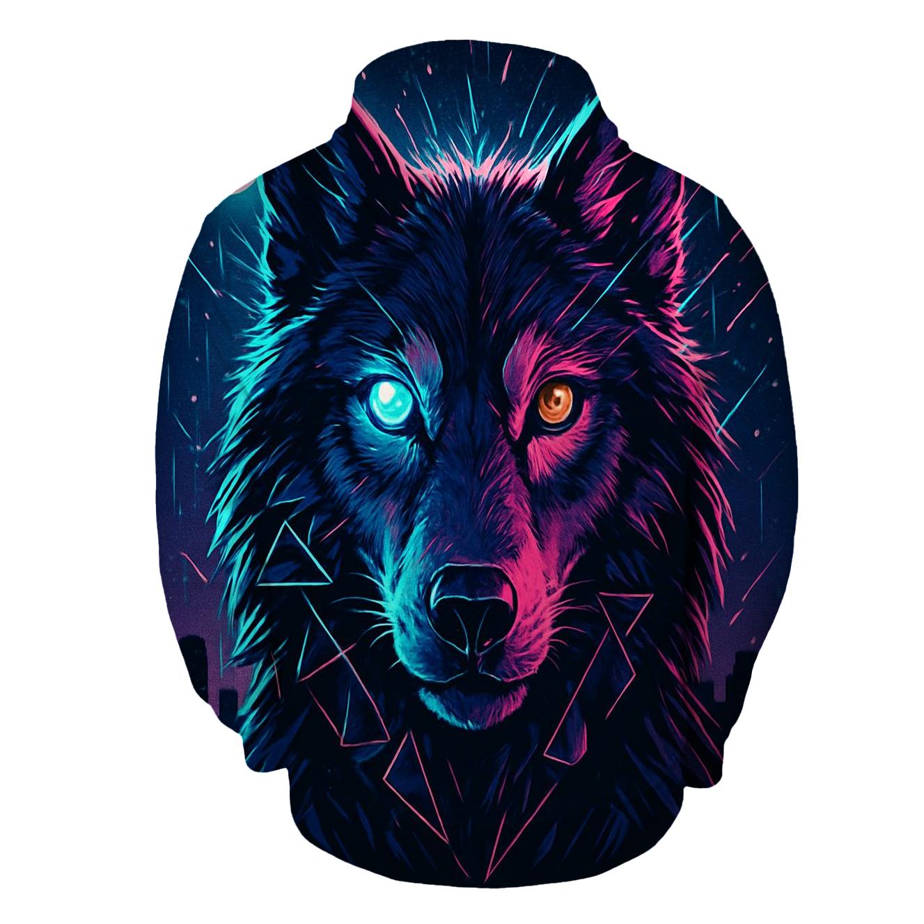 Lunar Circuit Wolf Sentinel hoodie styles