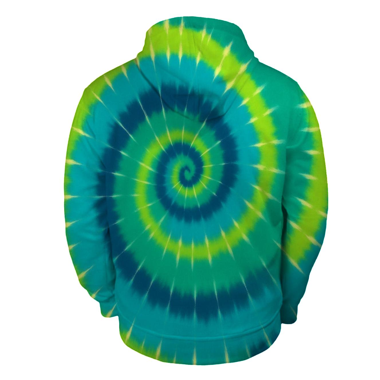 Aurora Spiral Supercluster Overdye zip-up hoodies