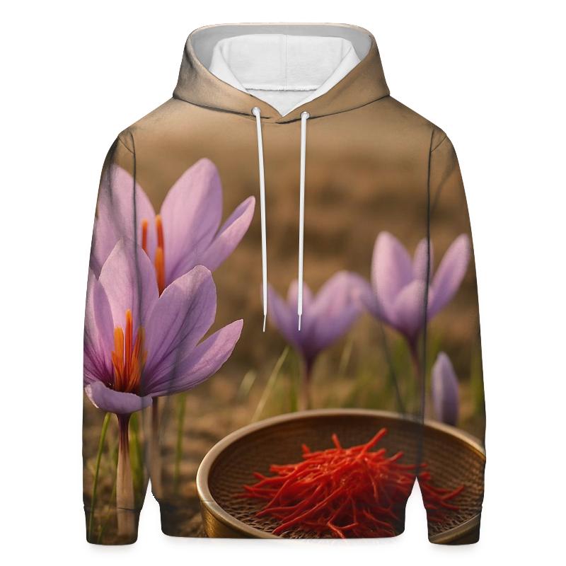 Saffron Crocus And Brass Drying Tray At Dawn custom hoodies