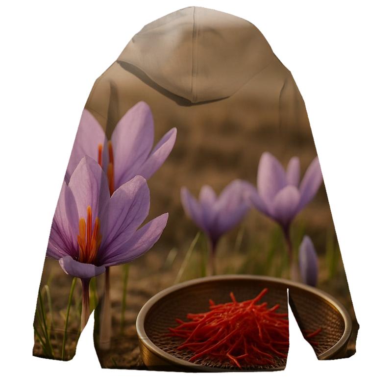 Saffron Crocus And Brass Drying Tray At Dawn custom hoodies