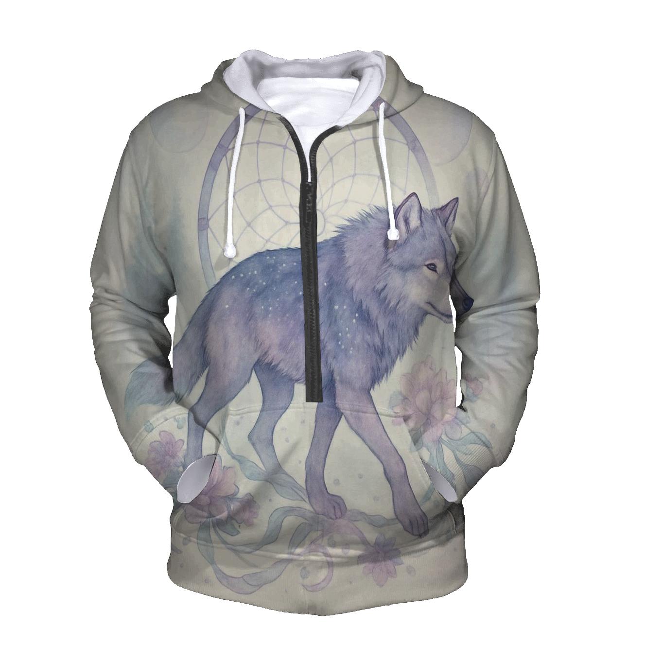 The Dreamweaver Timberwolf Bloom embroidered hoodies