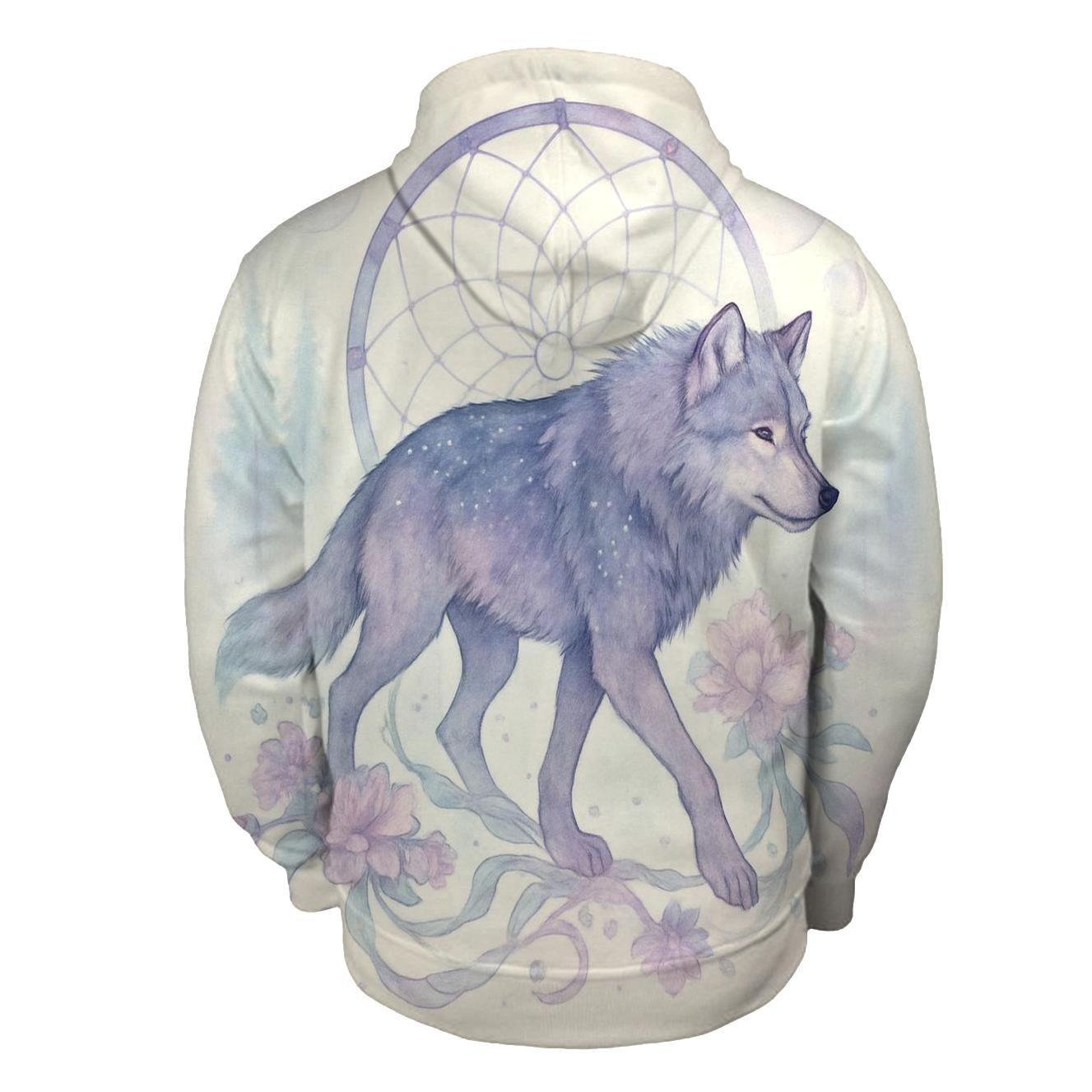 The Dreamweaver Timberwolf Bloom embroidered hoodies