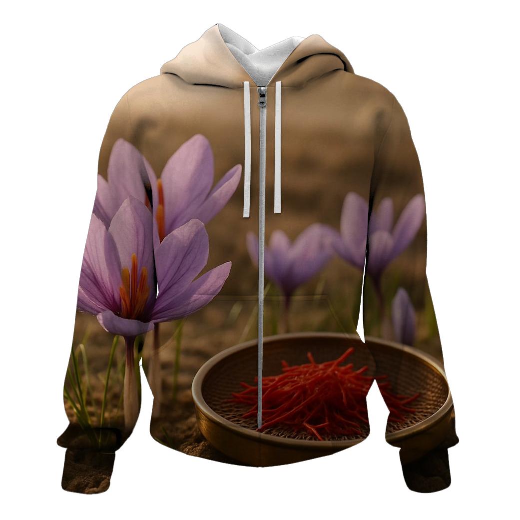 Saffron Crocus And Brass Drying Tray At Dawn lightweight hoodies