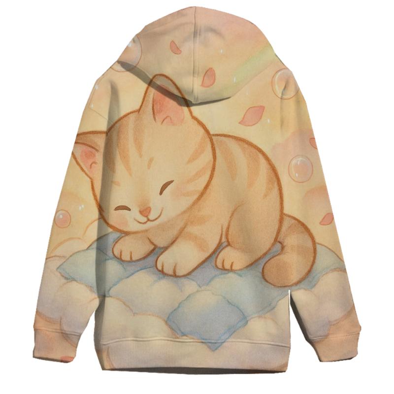 Sunrise Cloud Quilt Kitten Dreamscape embroidered hoodies